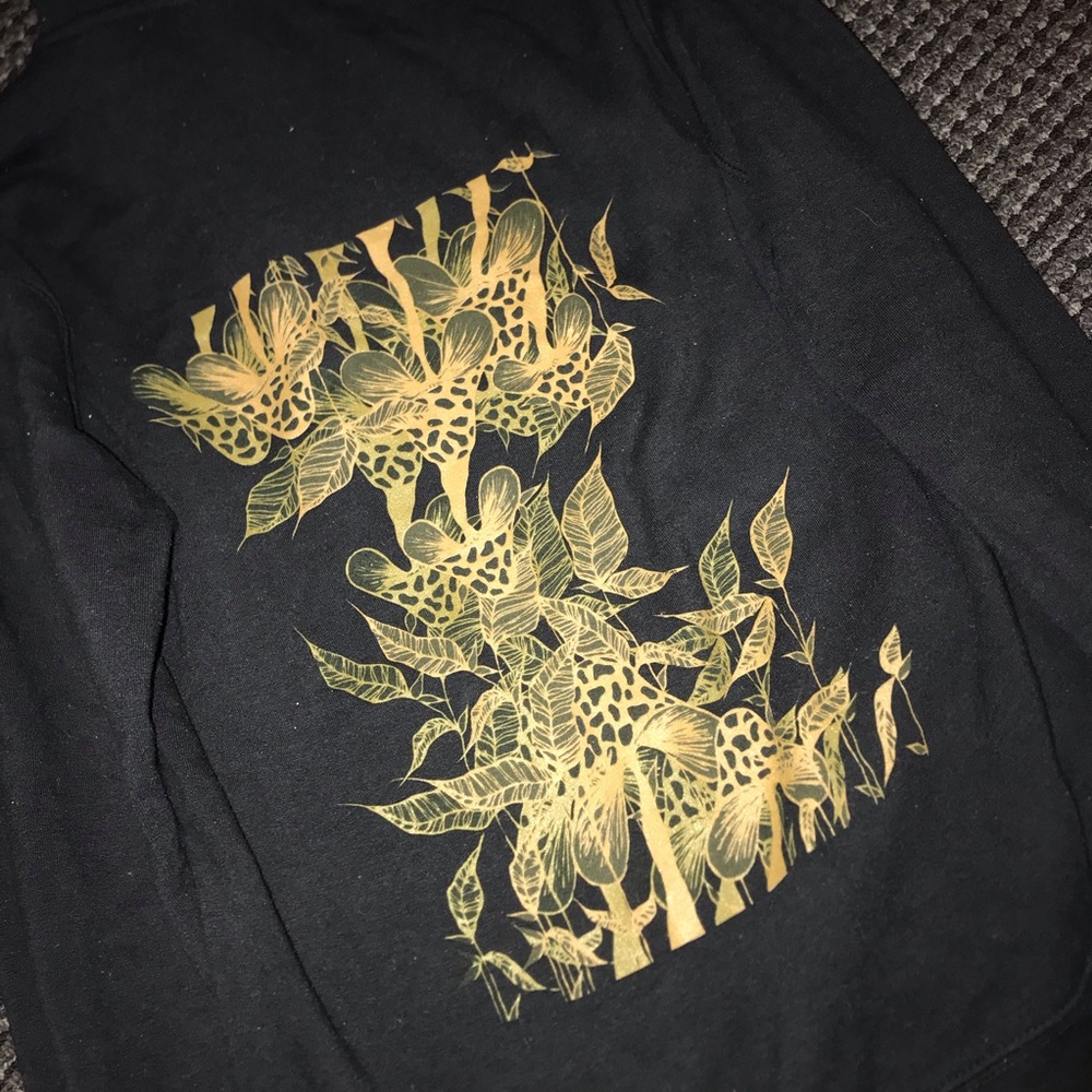 shrooms black hoodie